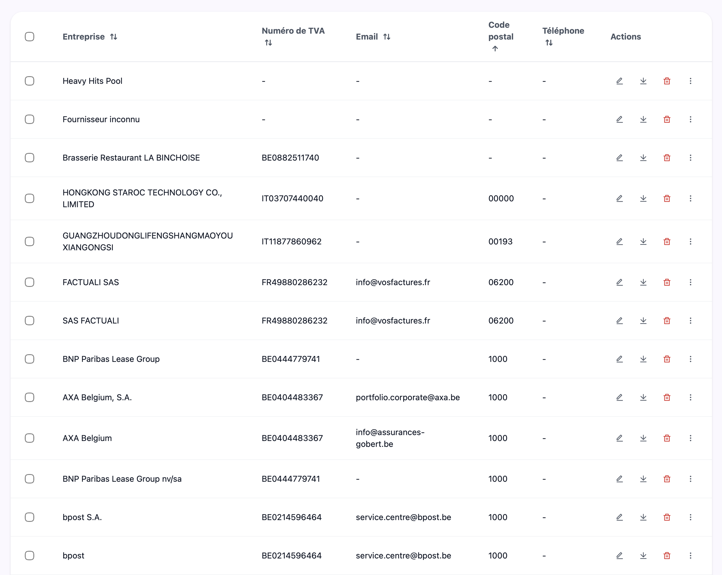 Listing clients automatisé avec Novadesko, export TVA conforme pour entreprises belges